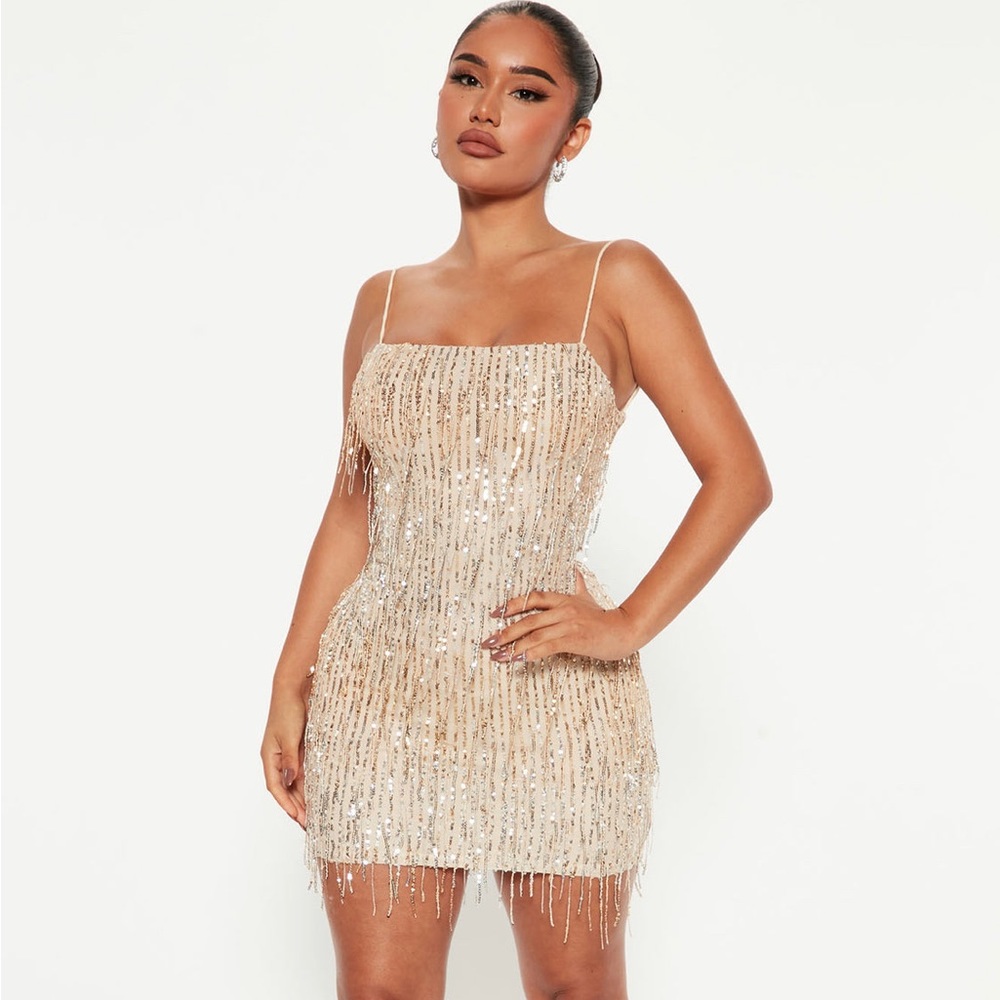 Champagne Sequin dress